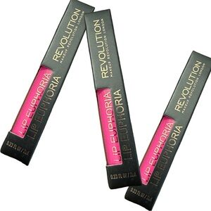 Revolution Lip Euphoria in Destiny - Bold Pink - bundle of 3!